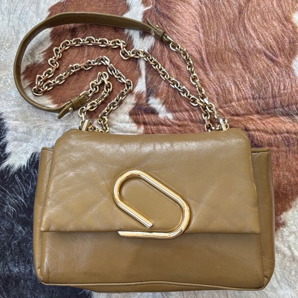 3.1 Phillip Lim Olive Alix Soft Leather Paperclip Chain Crossbody Bag Orig $695 - Picture 15 of 15